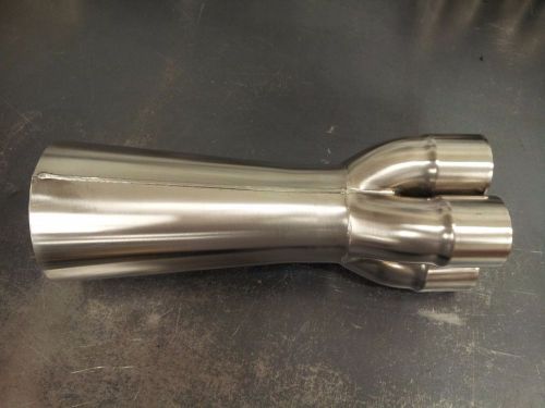 Merge collector with megafone  1 3/4&#034;  inlets &amp; 4&#034; outlet