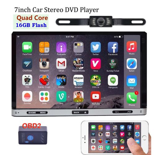 7&#034; 2din android quad-core car stereo dvd player radio multimedia gps wifi 3g obd