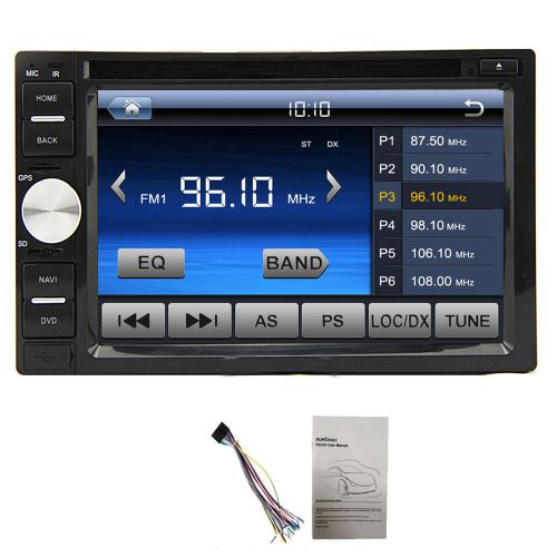 Car dvd 2 din in-dash audio 6.2&#034; wince bluetooth touch screen stereo fm receiver