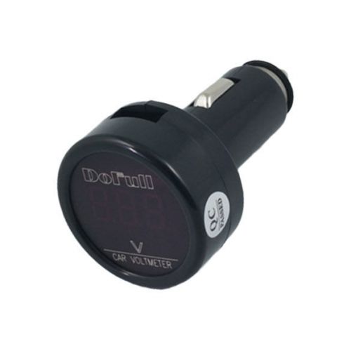 12v 24v digital voltmeter plug red volt meter car suv cigarette lighter #3ye