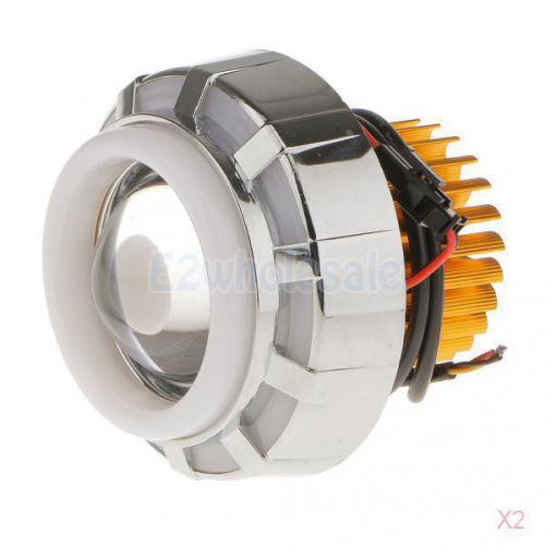 2x motorcycle headlight lamp light custom helical blue circle high beam