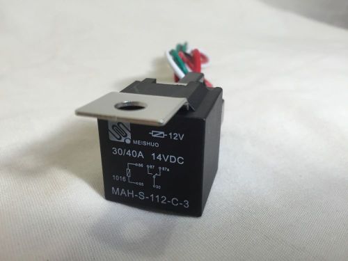 Meishuo mah 12v 30a/40a 14vdc auto automotive relay switch &amp; wires bosch style