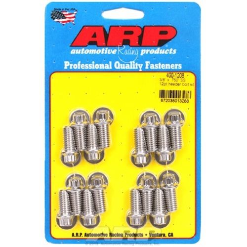 Arp 400-1208 header bolt &amp; stud kits, universal, 0.750&#034;uhl, 16 pieces