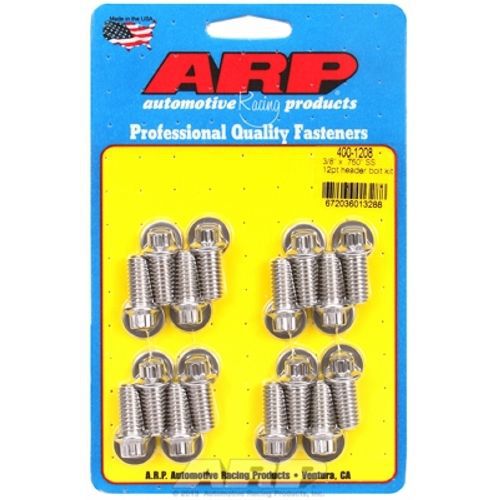Arp 400-1208 header bolt &amp; stud kits, universal, 0.750"uhl, 16 pieces