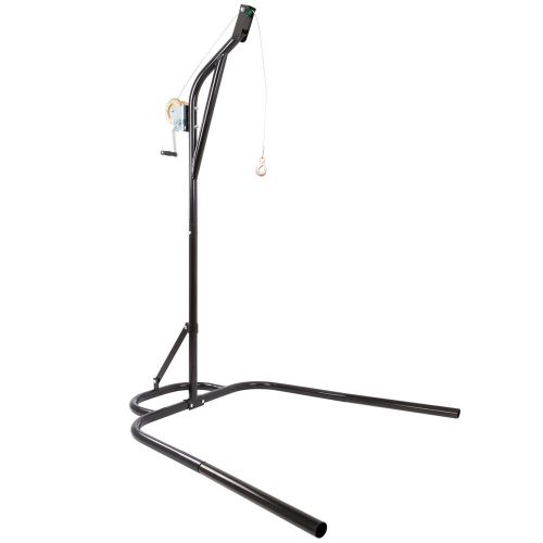 Black ice snowmobile hoist stand 60" sled lift height 250 lb winch sno-fs-lift