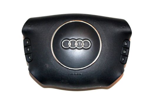 2002-2003 audi a6 4 spoke driver side wheel airbag original oem black stock