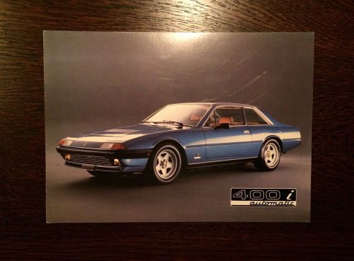 Ferrari 400i automatic. original sales brochure! 1982