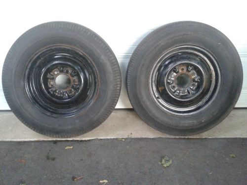 2 vintage chevy truck rims and tires