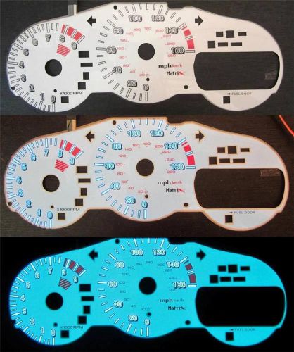 00 01 02 03 04 05 toyota celica gts indiglo white face gauges for cluster 160mph