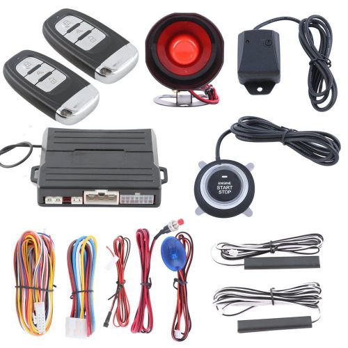 Smart pke car alarm w auto turn on off car light auto start remote engine start
