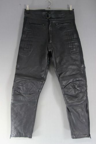 Akito t force plus black leather biker trousers waist 32 inch/inside leg 27 inch