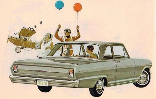 1964 chevrolet chevy ii 2 brochure/ catalog: nova, 100, station wagon, new!