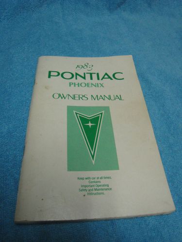 1983 pontiac phoenix glovebox owners manual