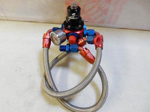 Aeromotive 13224 adjustable bypass 4-port regulator fuel lines