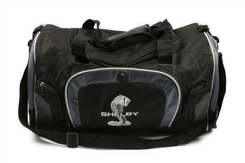 SHELBY AMERICAN SUPER SNAKE BLACK & GRAY DUFFLE BAG FORD MUSTANG GT500 COBRA SVT, US $44.95, image 1