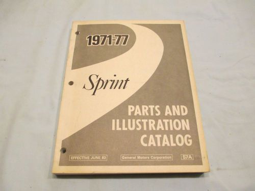 1971-1977 gmc sprint parts catalog book nos gm parts