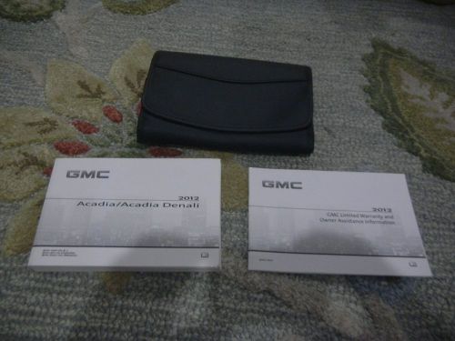 2012 gmc acadia with navigation owners manual set + free shipping