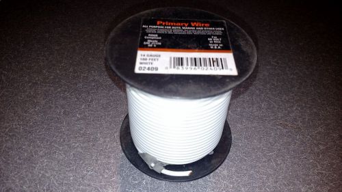 Automotive primary wire 14 gauge white 100 ft