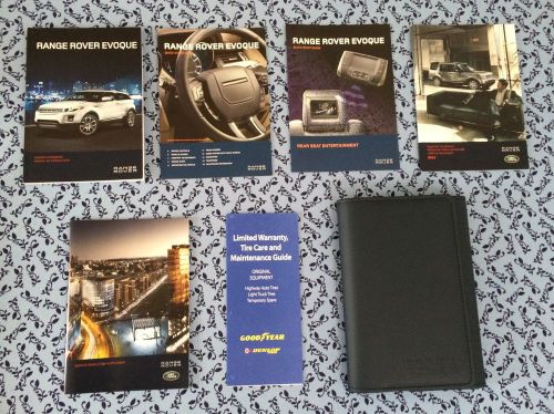 2013 range rover evoque owners manual w/ navi &amp; rear dvd books oem set 2.0l