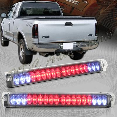1997-2003 ford f-150 chrome clear lens rear trunk led third brake cargo light