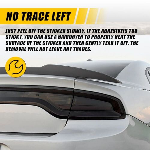12X Smoked Tail Light Fender Vinyl Tint Film Overlay For 2015-2023 Dodge Charger, US $29.99, image 2