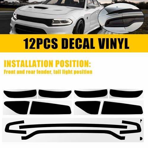 12X Smoked Tail Light Fender Vinyl Tint Film Overlay For 2015-2023 Dodge Charger, US $29.99, image 5