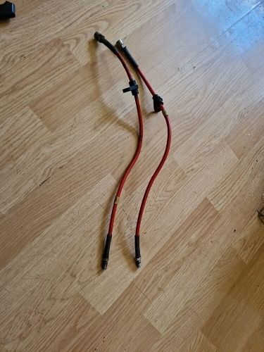 Front hel braided brake lines hoses for peugeot 207 1.6 turbo, rc (2006-)