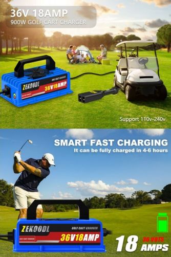 Golf Cart 18 AMP 36Volt Battery Charger with D Style Plug For EZGO TXT, US $89.99, image 2