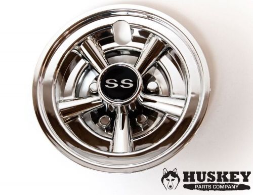 Ezgo club car golf cart 8" chrome wheel covers hub caps universal fit set of 4