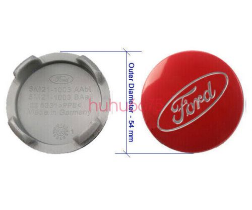 4pcs 54 mm Red Silver Alloy Wheel Center Caps Rim Caps Hub Cap suitable for Ford, US $19.49, image 2