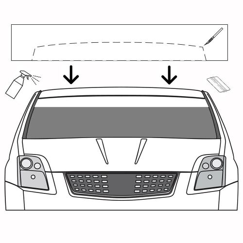 Brand New Universal Windshield Banner Matte Black Vinyl Decal Sun Strip, US $10.99, image 8