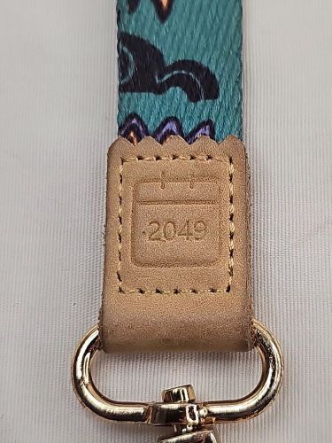 2049 brand nylon wrist strap &amp;leather keychain hippie nature sun moon planets 8"