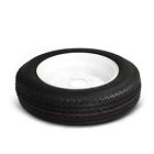 Two 4.80x12 trailer tires &amp; rims  lrb 4 lug hole bolt white spoke leadzm 4.80 12
