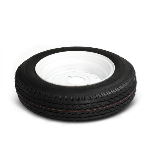 Two 4.80x12 Trailer Tires & Rims LRB 4 Lug Hole Bolt White Spoke LEADZM 4.80 12, US $111.37, image 7