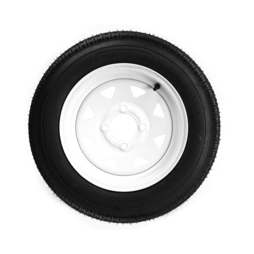 Two 4.80x12 Trailer Tires & Rims LRB 4 Lug Hole Bolt White Spoke LEADZM 4.80 12, US $111.37, image 16