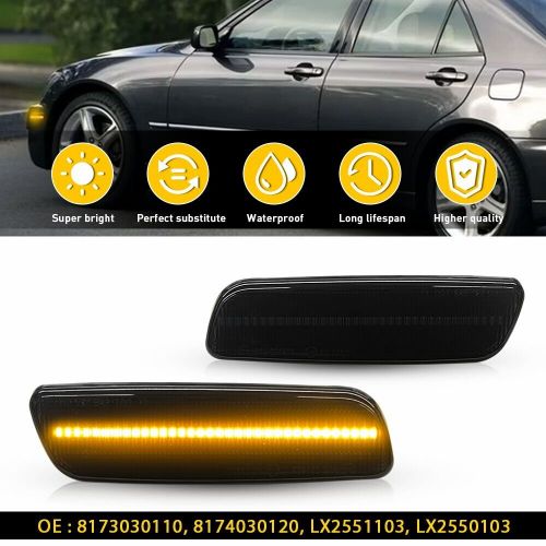 2X LED Amber Side Marker Signal Light For 2001-05 Lexus IS300 Base GS430 Base, US $29.99, image 10