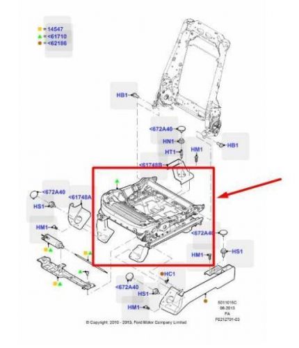 2011-2016 Ford F250 SD Front Right Lower Seat Track Frame CC3Z-9661710-A OEM, US $344.58, image 8