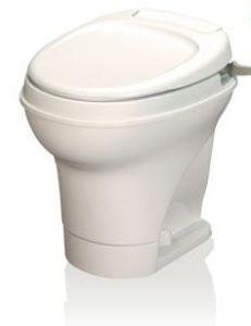 Thetford aqua magic v high white hand flush rv toilet 31667