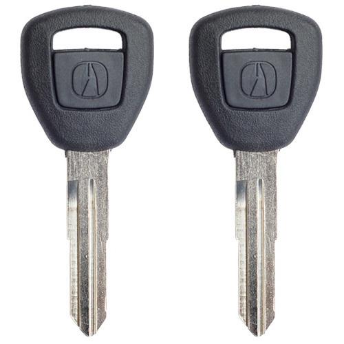 2pcs new uncut blade(44mmx10mm) key with transponder for acura rsx cl tl integra