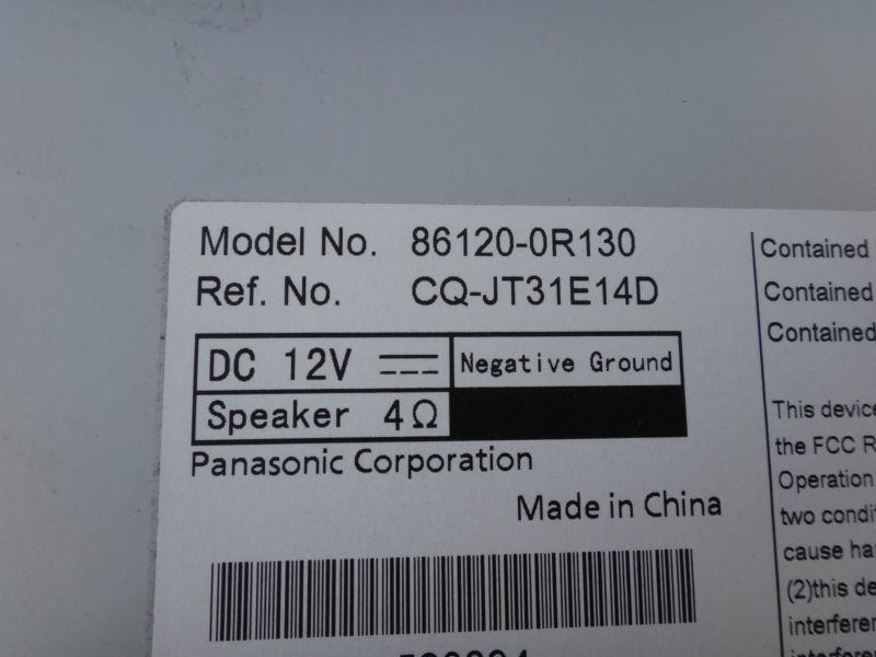 ****MINT Toyota OEM Entune Radio 2012 Corolla Rav4 Tundra 518C3 86120-0R130 2011, US $199.95, image 3