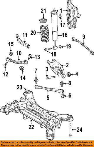 Mopar oem 6507099aa rear suspension-rear lateral arm bolt