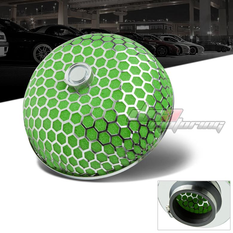 3" green cold air/short ram intake/turbocharger racing mushroom mesh foam filter