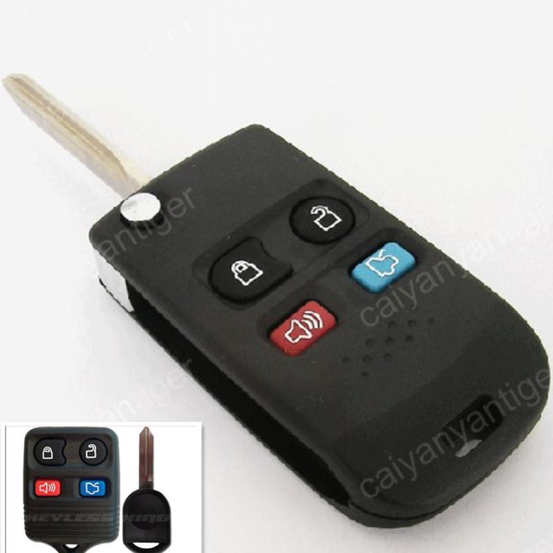Modified folding flip blank remote key case shell fob modify mercury lincoln key