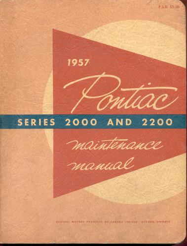 1957 pontiac - factory shop service maintenance manual - rare canadian version 