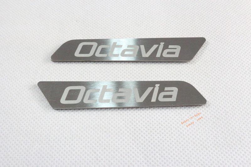 2pcs silver stainless steel seat lift wrench insert trim for vw skoda octavia