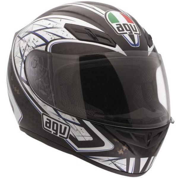 Agv k4 evo 2xl silver blue full face motorcycle helmet dot xxl