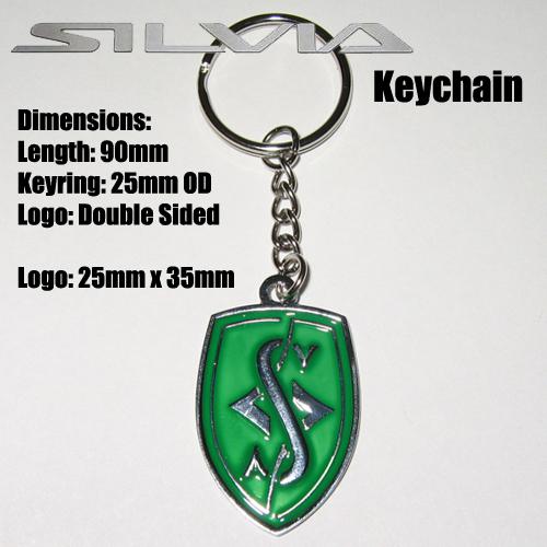 Green silvia logo key chain- nissan key tags keychain 240sx s13 s14 180sx