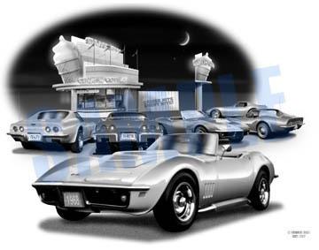 Corvette 68,69,70,71 car art auto print   ** free usa shipping **