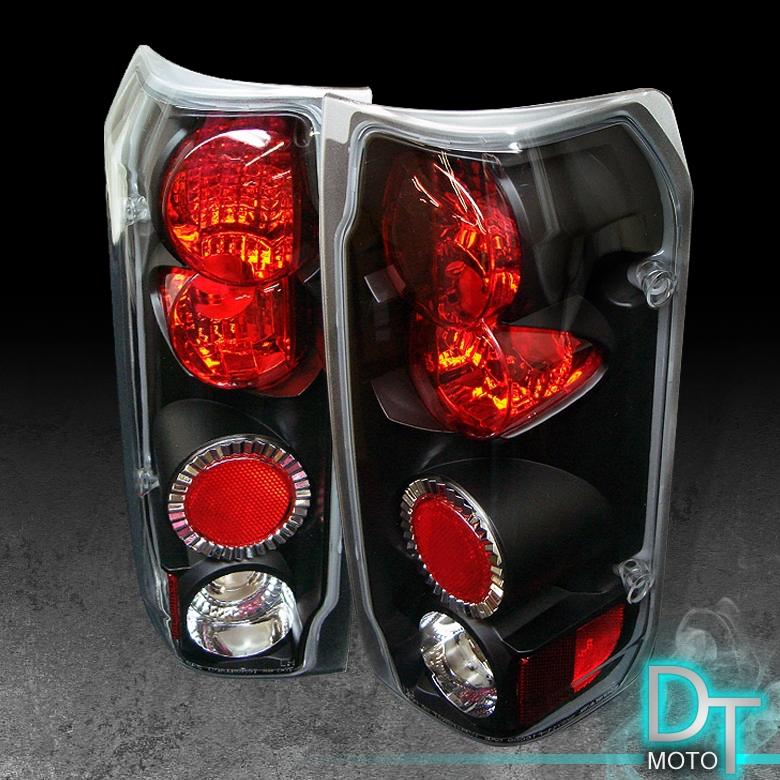 Black 87-96 f150 f250 f350 89-96 bronco altezza tail lights lamps left+right