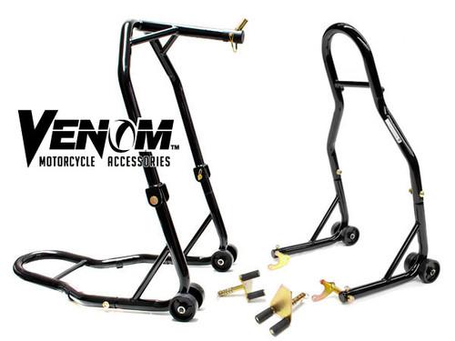 Motorcycle swing arm lift stand street bike front rear combo headlift tree lift